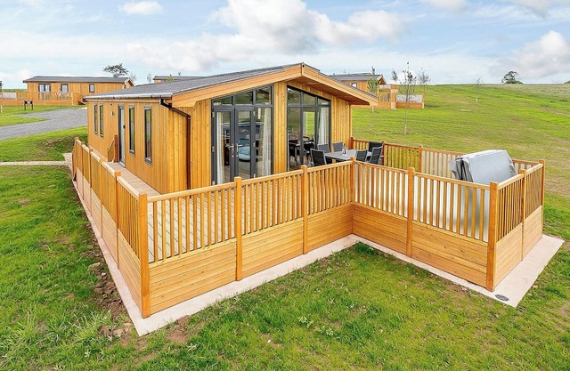 Contemporary lodge with stunning countryside views.