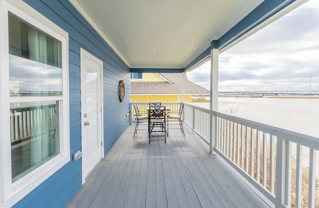 Escape to this serene 3-bedroom bayfront retreat in Seabrook Shores. Featuring stunning water views, a spacious deck for sunsets, and cozy coastal interiors, this hideaway is perfect for family getaways or a peaceful escape by the bay