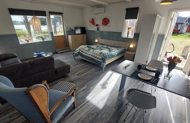 Vacation home directly on the Lagan near Markaryd