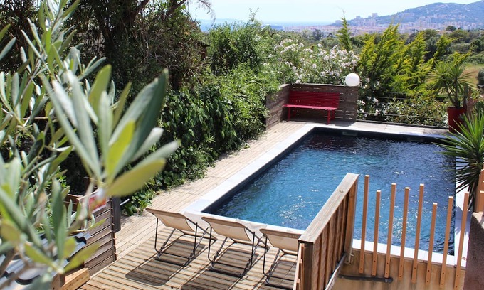 Mezzavia House | Top of villa with sea view and swimming pool in Ajaccio