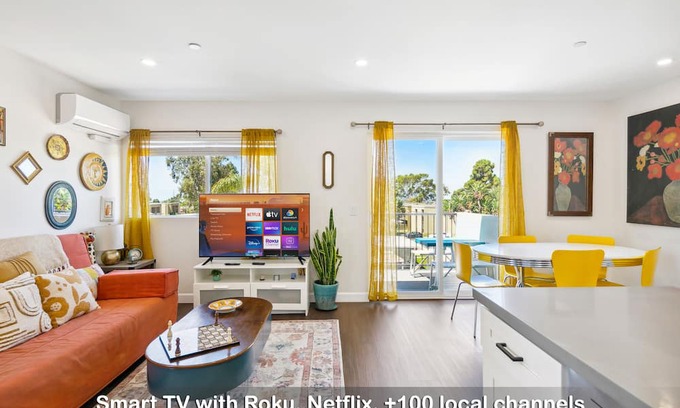National City House | Modern 3-Bedroom 3-Bath Home w Free Parking, Balcony Views near Beach & Downtown