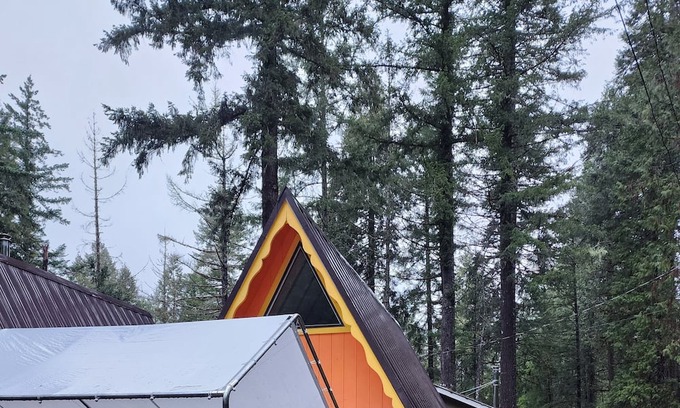McKenzie Bridge House | Small A-frame cabin for 2 for adventures in the McKenzie Valley! Pet friendly.