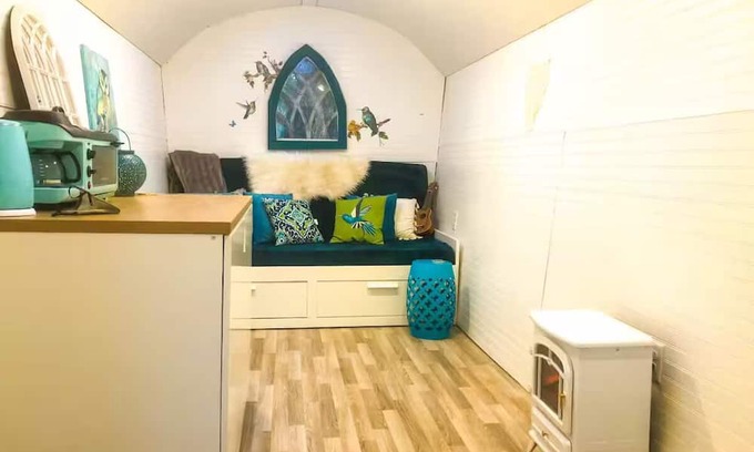 Fruitville Cabin | Gypsy Mermaid Caravan Tiny House Glamping!